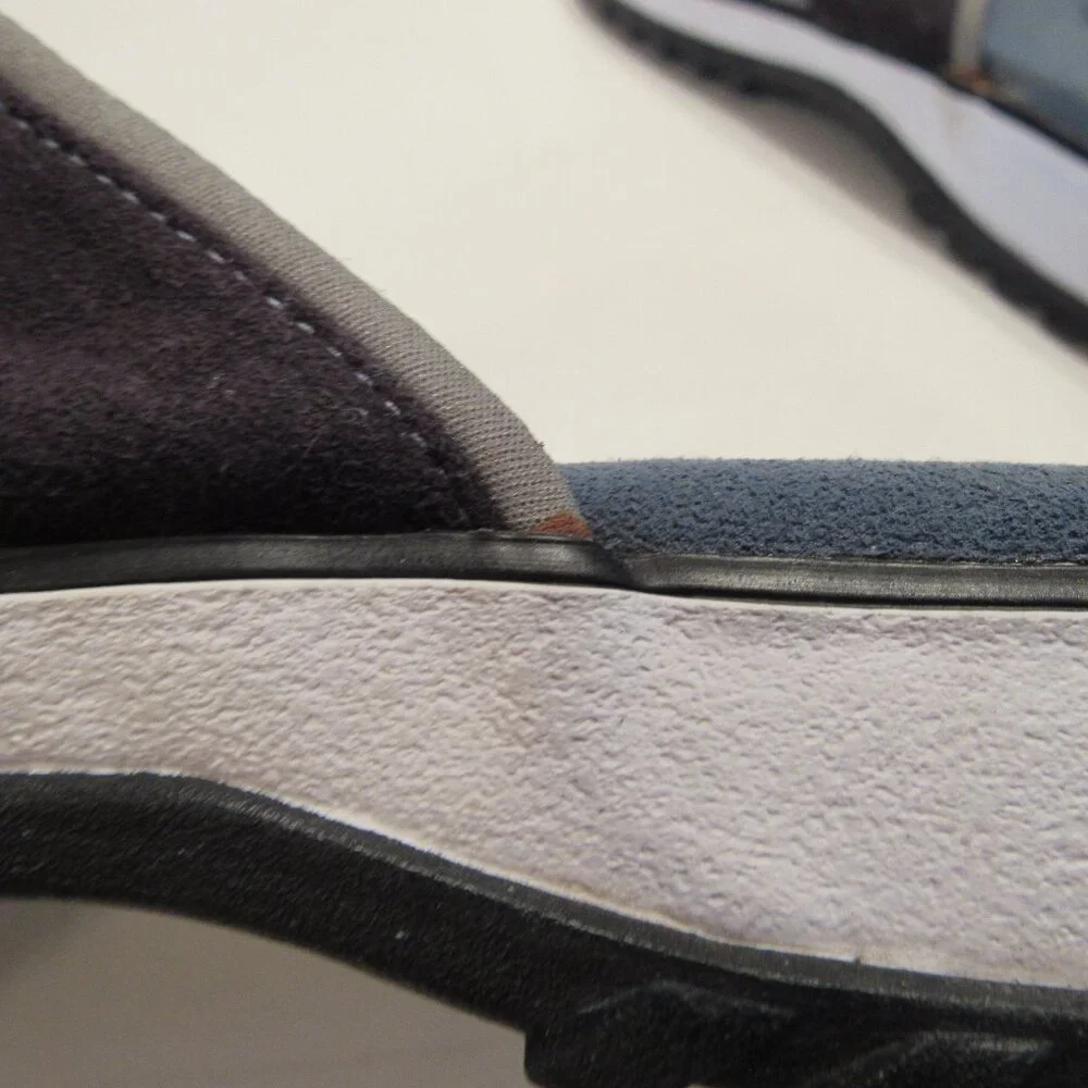 Clarks Navy Blue Slip On Sueded Canvas Sandals Size 8M